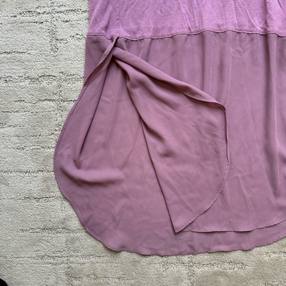 ✨ Mind Code Sleeveless Flowy Half Sheer Mauve Blouse - Picture 7 of 7